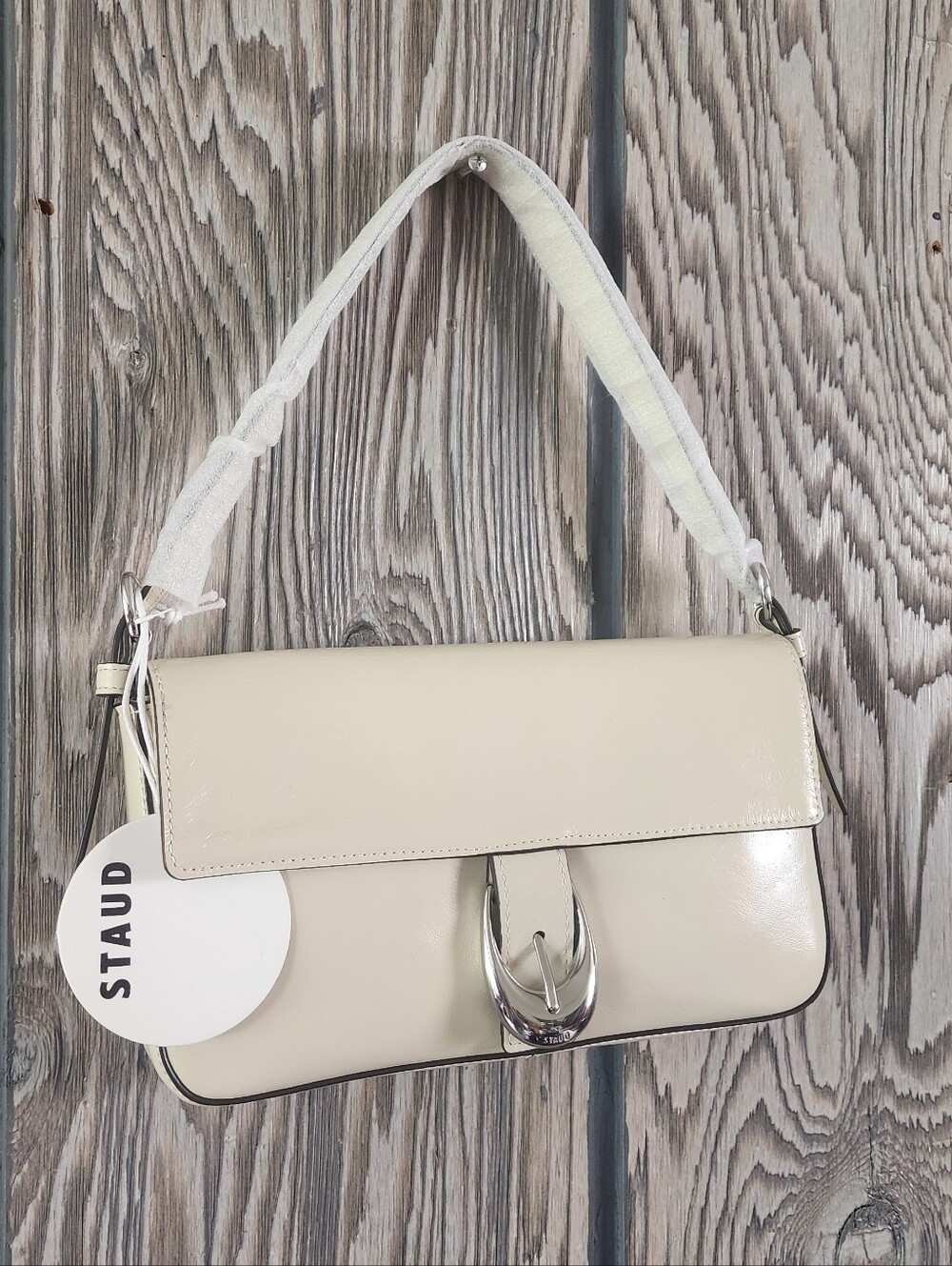 NWT STAUD Harlow Shoulder Bag Cream (Slight Flaw)
